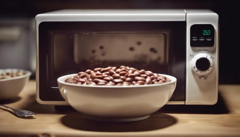 microwaving beans for dinner